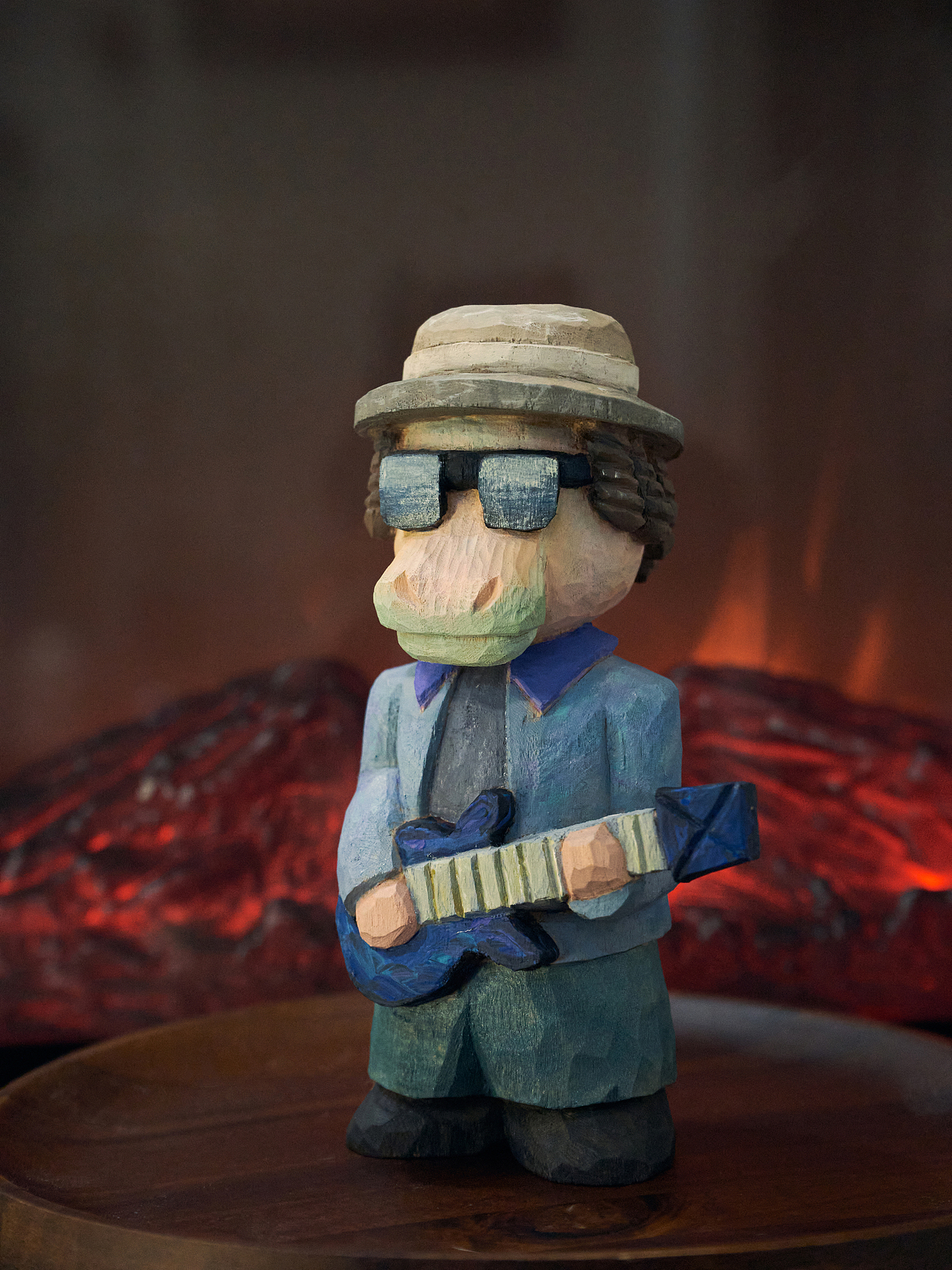 小木雕|河马摇滚乐手