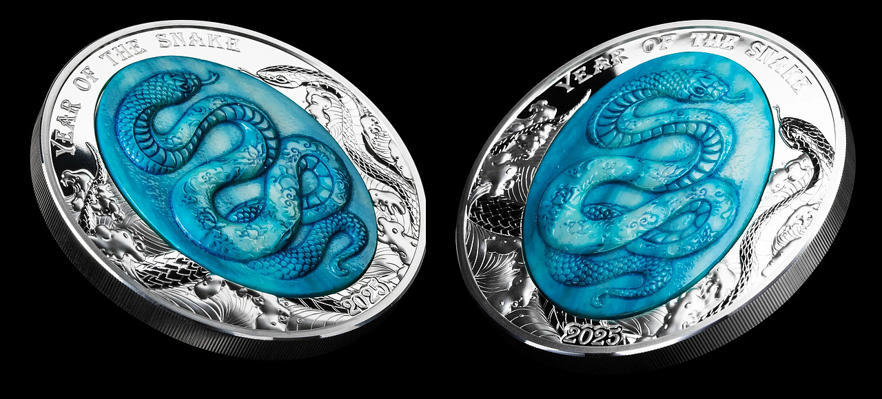 巳巳如意 蛇来运转-2025年蛇年纪念币设计（图ZMzgyNjM2ODEy） - 其他平面 - 站酷设计师圆周绿原创素材 - 站酷ZCOOL