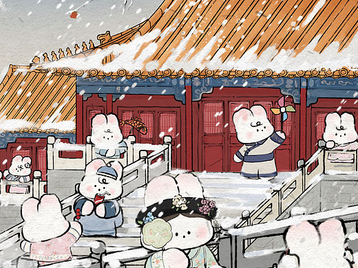 原创治愈插画｜二十四节气—大雪