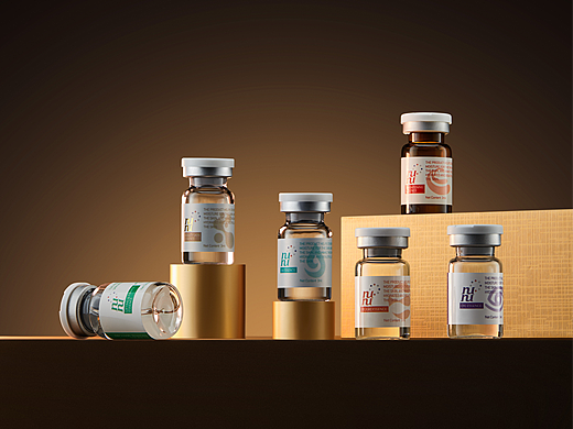 西林瓶精华组合图拍摄