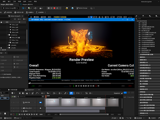 UE5.4流体舞蹈角色FX熔岩动画展示