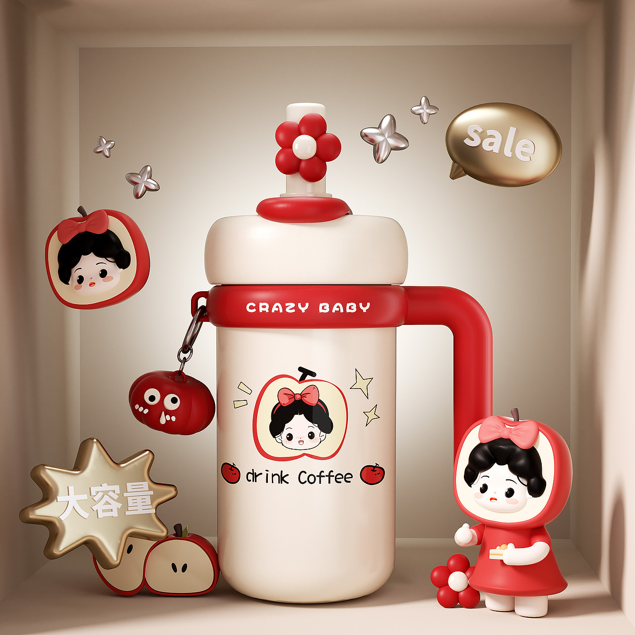 把手杯和焖烧杯（图ZMzgyNjUyOTMy） - 产品 - 站酷设计师是空空呐丶原创素材 - 站酷ZCOOL