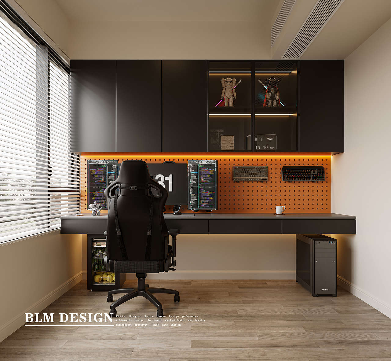 现代田园风-白龙马效果图