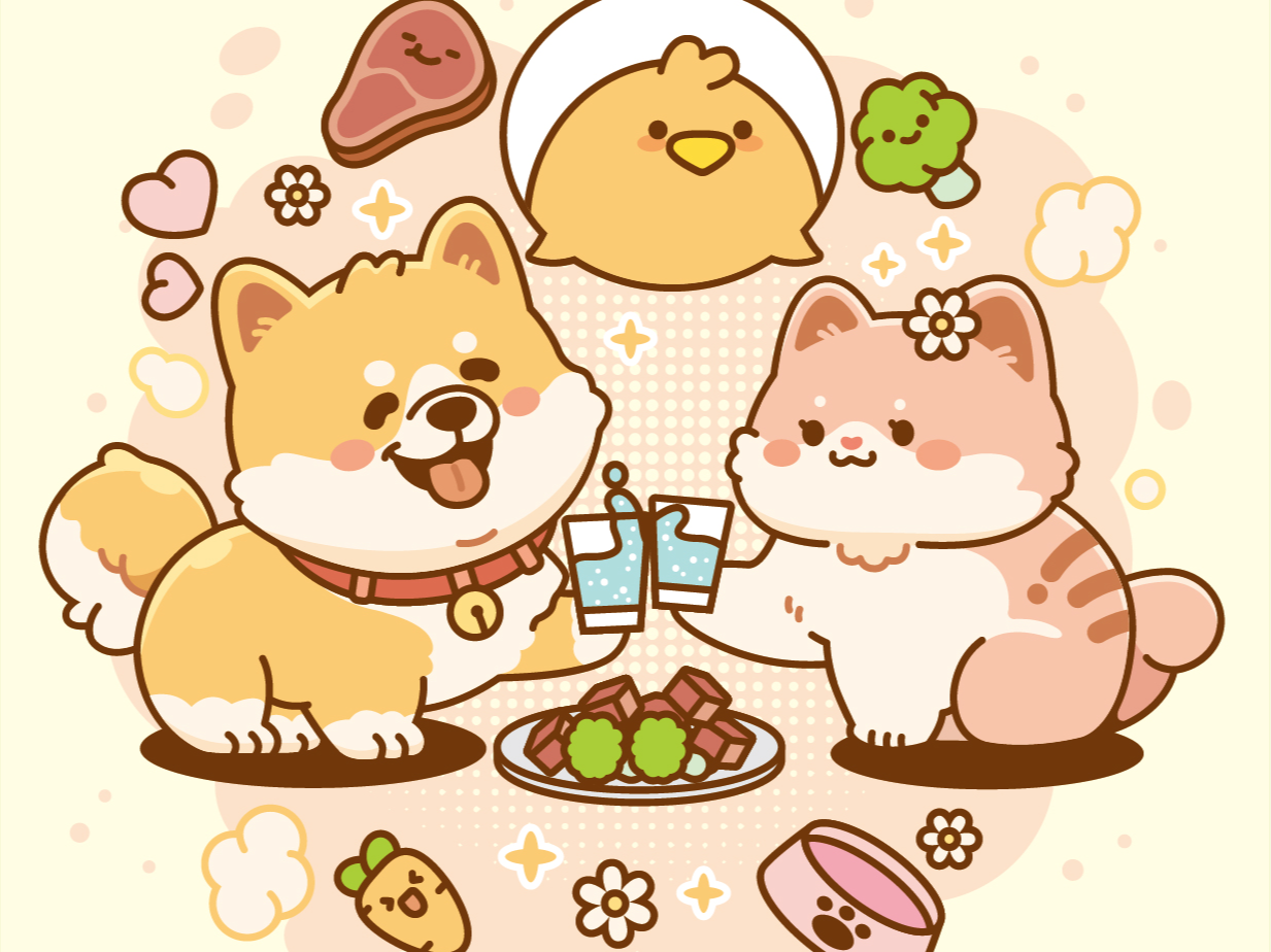 宠物食品包装插画