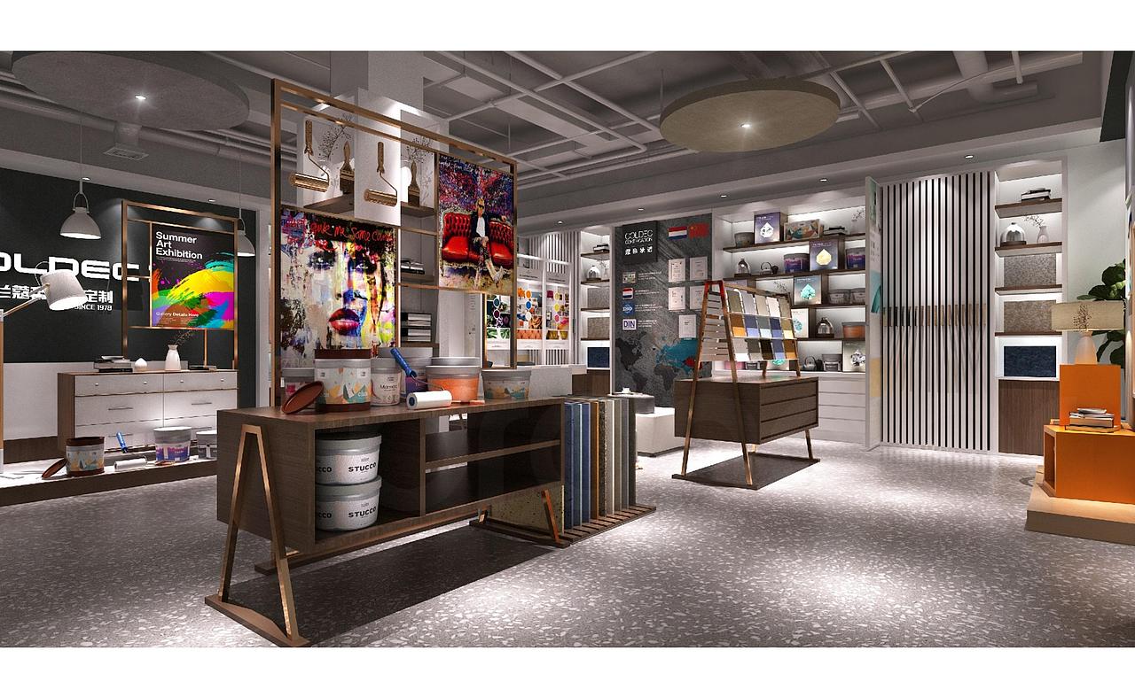 苏州蔻帝木地板瓷砖涂料si终端系统店面设计公司