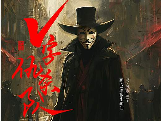 风歌造字541-勇敢的心等书法字海报