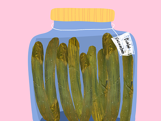 食物插画--腌制黄瓜