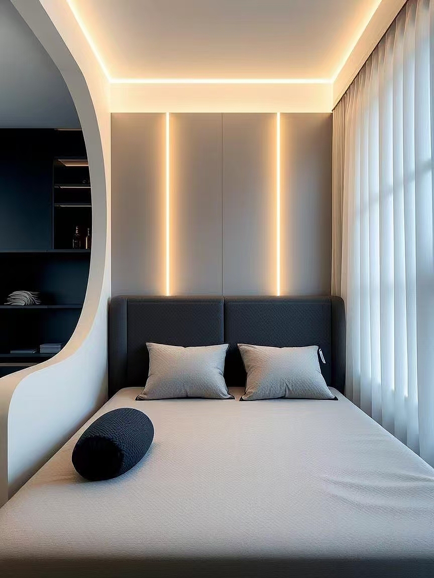 不仅提供舒适的睡眠区，还能轻松变身休闲区或阅读角落（图ZMzgyNzEyMDAw） - 家装设计 - 站酷设计师钱多多全案设计原创素材 - 站酷ZCOOL