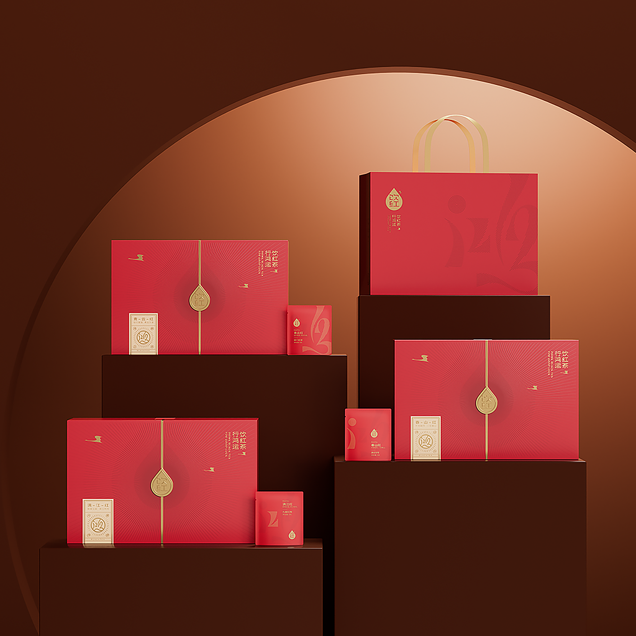 琢创意×饮红 | 高端商务茶叶礼盒包装设计