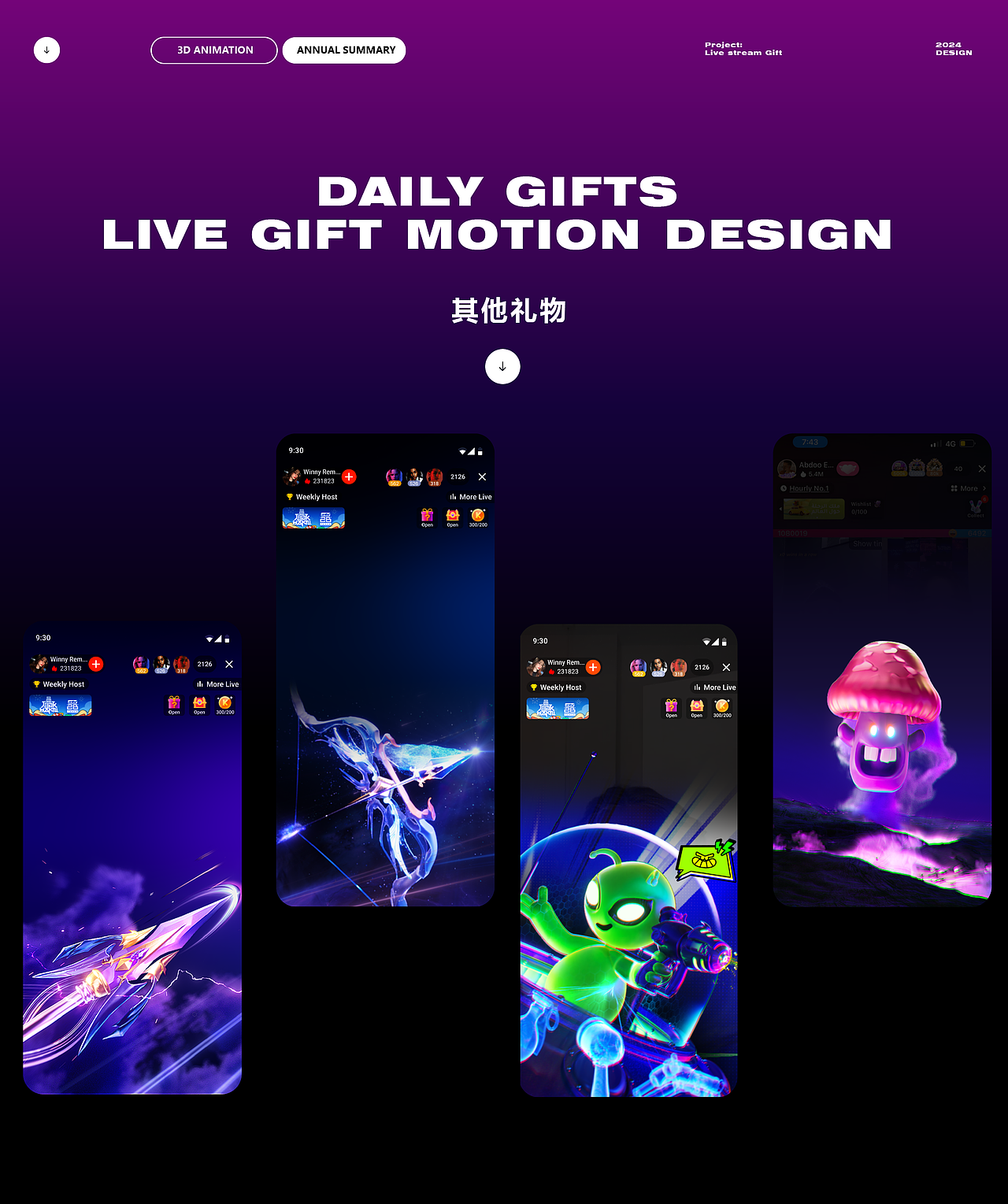 2024 快手海外直播礼物Showreel 什么这是礼物！！！（图ZMzgyNzM3MzQ0） - 动效设计 - 站酷设计师是宣宣呀原创素材 - 站酷ZCOOL