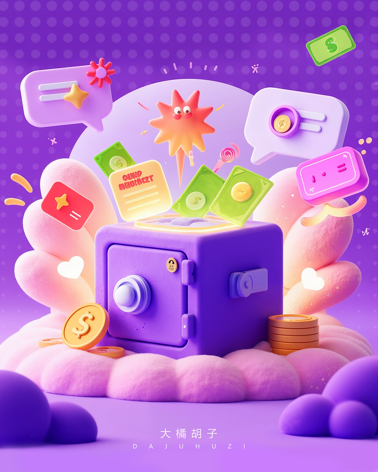 灵感参考3D风格效果图（flux直出）（图ZMzgyNzUyMTY4） - 海报 - 站酷设计师大橘胡子原创素材 - 站酷ZCOOL