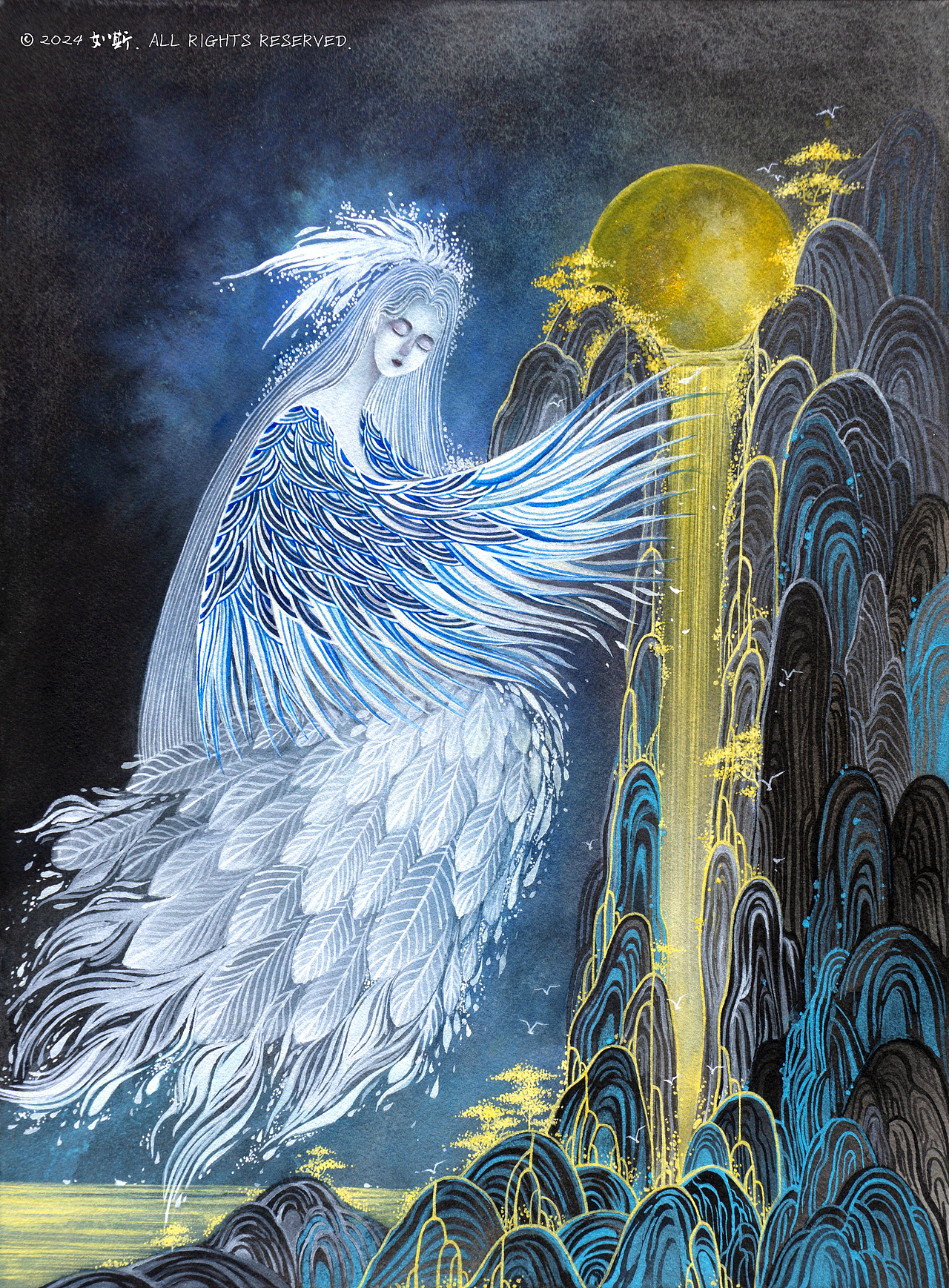 画壁•天鹅（图ZMzgyNzU3ODI4） - 创作习作 - 站酷设计师如斯_Daisy原创素材 - 站酷ZCOOL