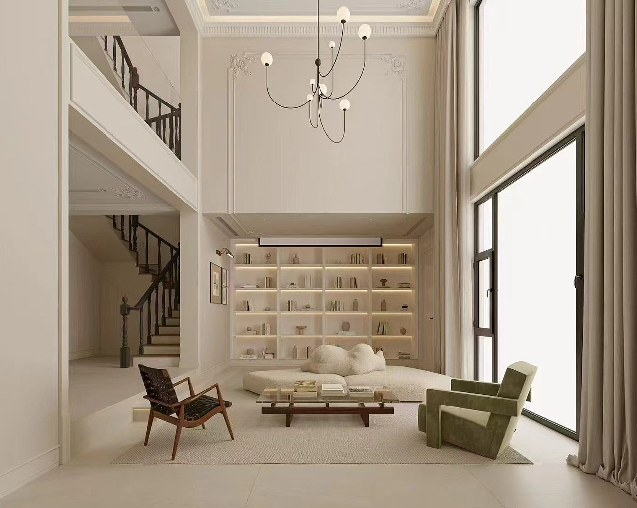 现代奶油风私宅,捕捉一场【审美】与【艺术】的邂逅