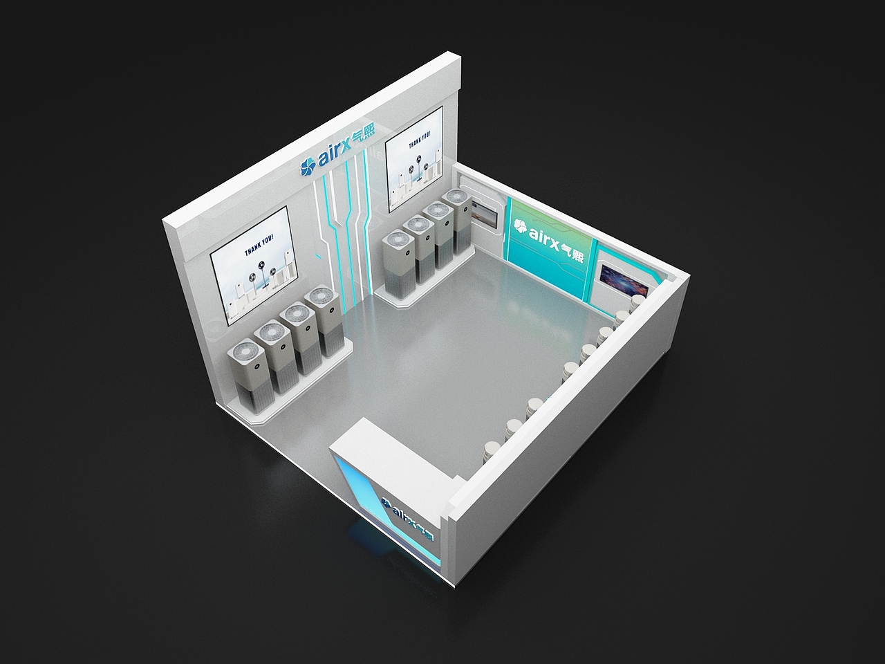 气熙主题产品展位设计3D效果图