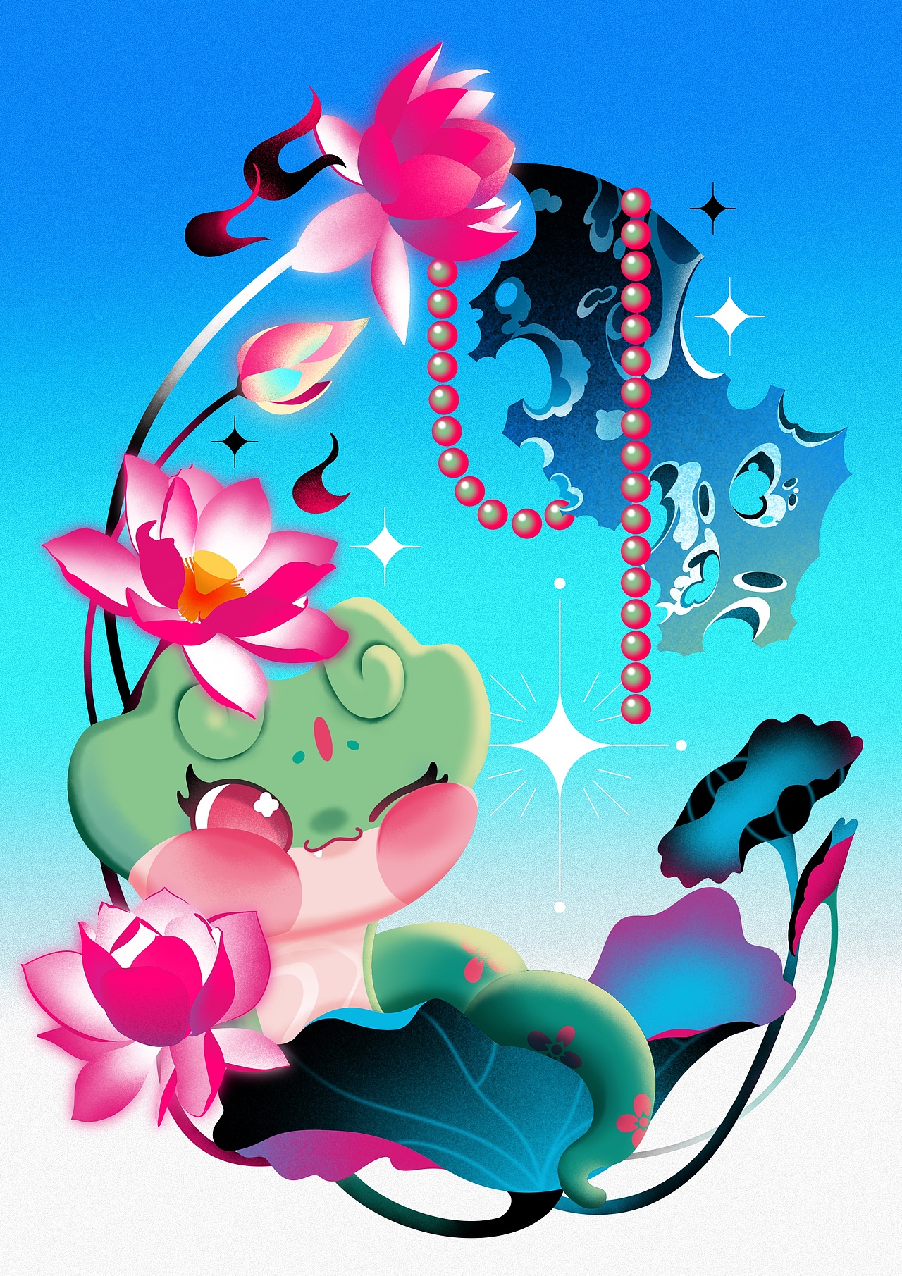 如意蛇ip 蛇年新中式插画| （可授权）（图ZMzgyODAxOTI4） - 商业插画 - 站酷设计师插画师秋名原创素材 - 站酷ZCOOL