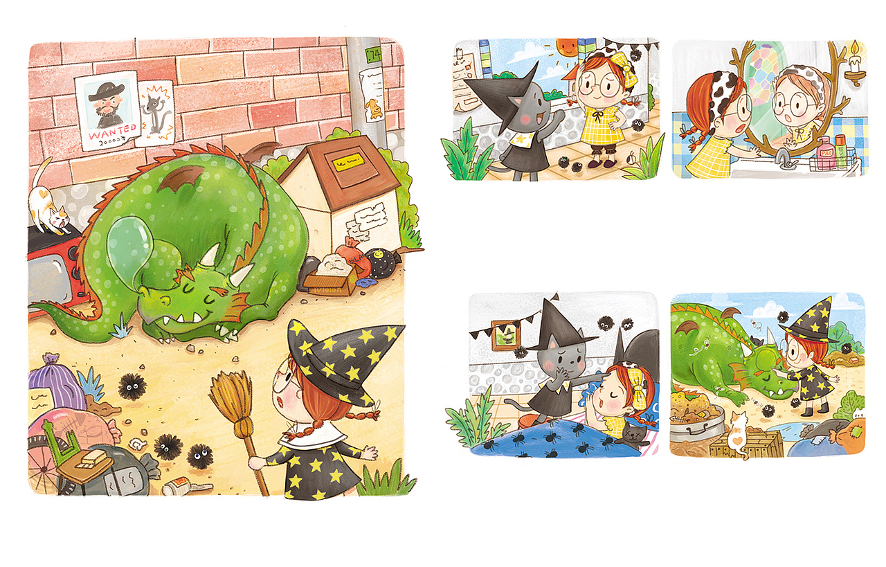 小魔女期刊合集（圖ZMzgyODAzMjY4） - 兒童插畫 - 站酷設(shè)計(jì)師朵萊朵原創(chuàng)素材 - 站酷ZCOOL