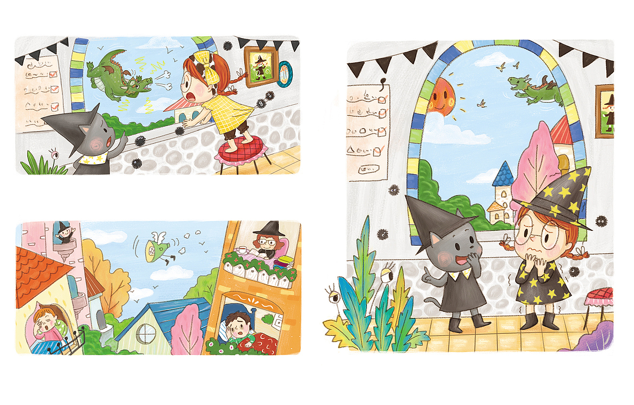 小魔女期刊合集（圖ZMzgyODAzMjcy） - 兒童插畫 - 站酷設(shè)計(jì)師朵萊朵原創(chuàng)素材 - 站酷ZCOOL