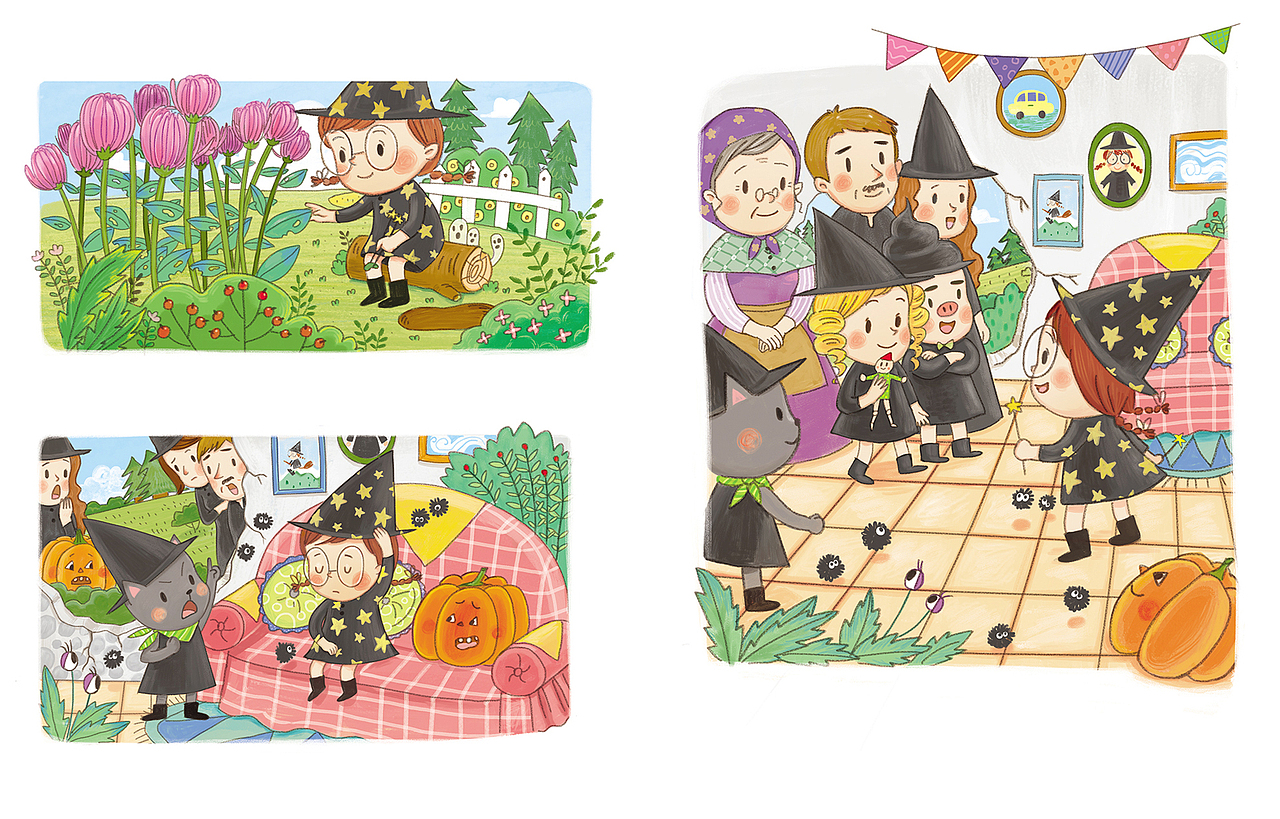 小魔女期刊合集（圖ZMzgyODAzMjg4） - 兒童插畫 - 站酷設(shè)計(jì)師朵萊朵原創(chuàng)素材 - 站酷ZCOOL