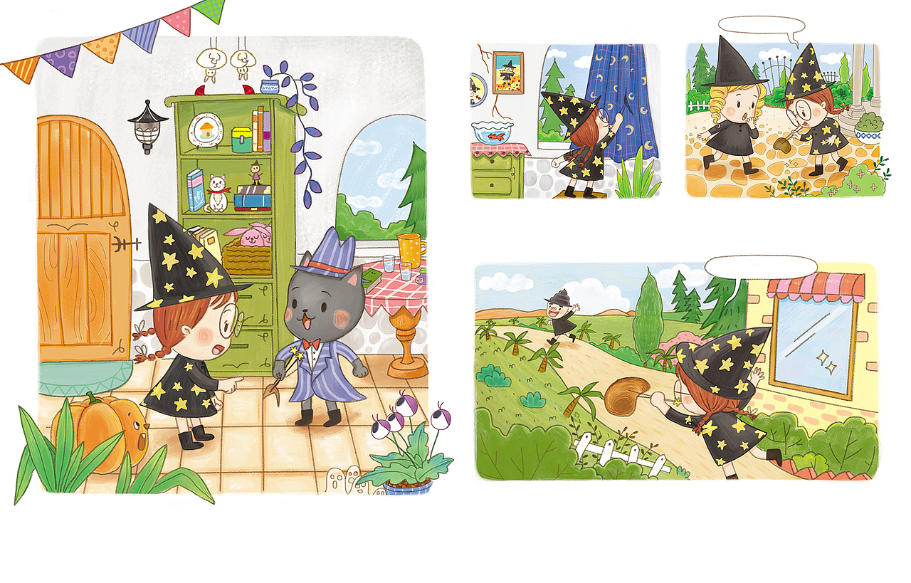 小魔女期刊合集（圖ZMzgyODAzMjg0） - 兒童插畫 - 站酷設(shè)計(jì)師朵萊朵原創(chuàng)素材 - 站酷ZCOOL