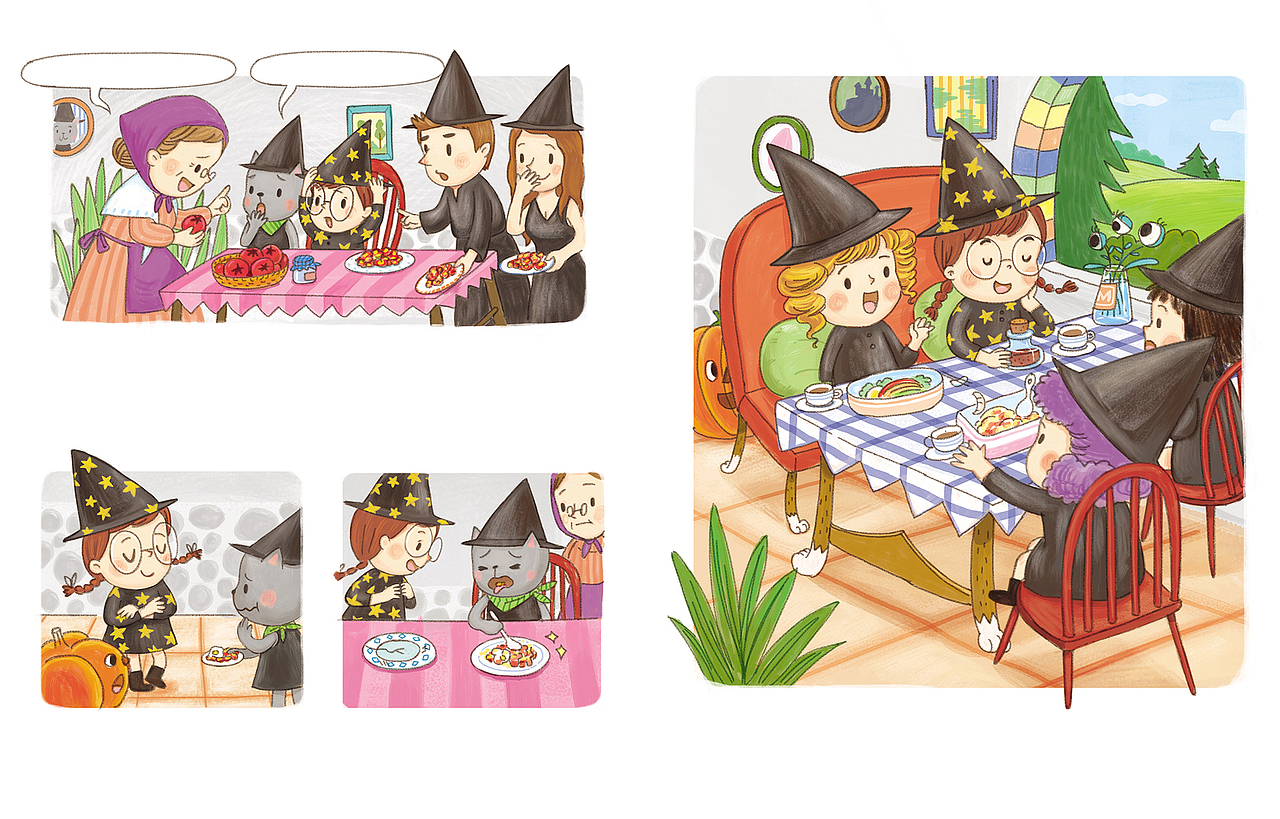 小魔女期刊合集（圖ZMzgyODAzNDU2） - 兒童插畫 - 站酷設(shè)計(jì)師朵萊朵原創(chuàng)素材 - 站酷ZCOOL