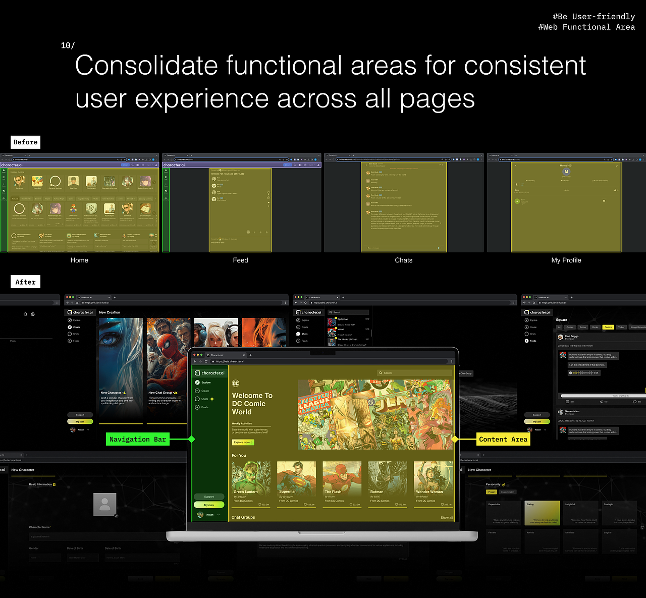 Character.ai UX Redesign（图ZMzgyODA4Mjgw） - 软件界面 - 站酷设计师EvanS223原创素材 - 站酷ZCOOL