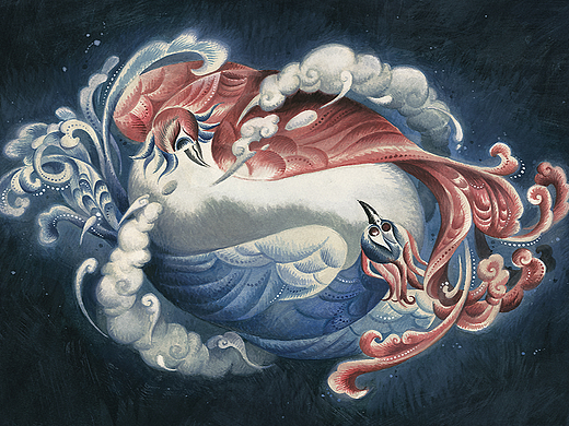 绘本插画《巨人制天造地》