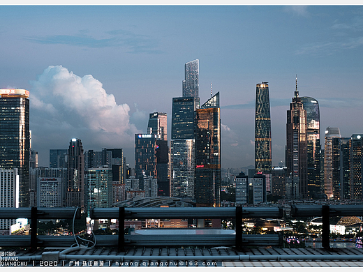 广州 珠江新城｜生长在黄昏的云