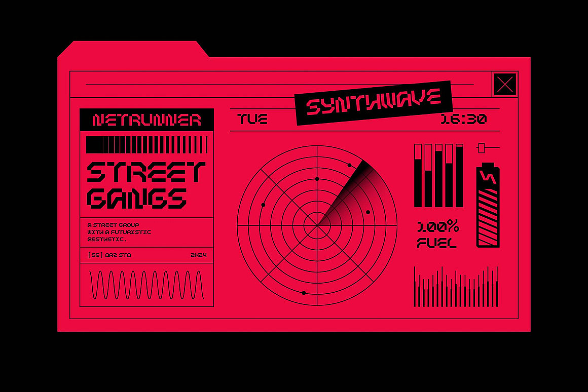 未来科幻电竞游戏赛博朋克科技海报封面标题英文字体（图ZMzgyODM1ODYw） - 字体/字形 - 站酷设计师最西文集原创素材 - 站酷ZCOOL