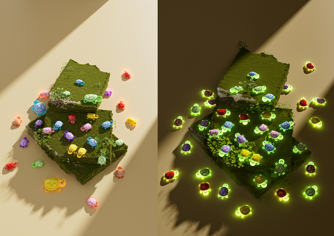 电商-玩具龟渲染