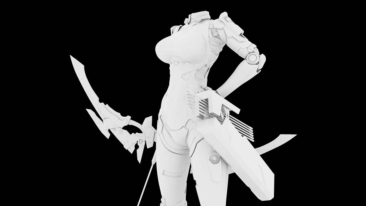 3D机甲女战士（图ZMzgyODM4Mzky） - 人物/生物 - 站酷设计师李钰剑原创素材 - 站酷ZCOOL