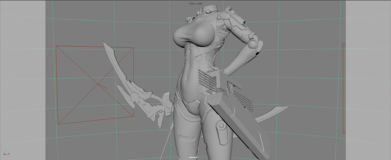 3D机甲女战士（图ZMzgyODM4Mzk2） - 人物/生物 - 站酷设计师李钰剑原创素材 - 站酷ZCOOL