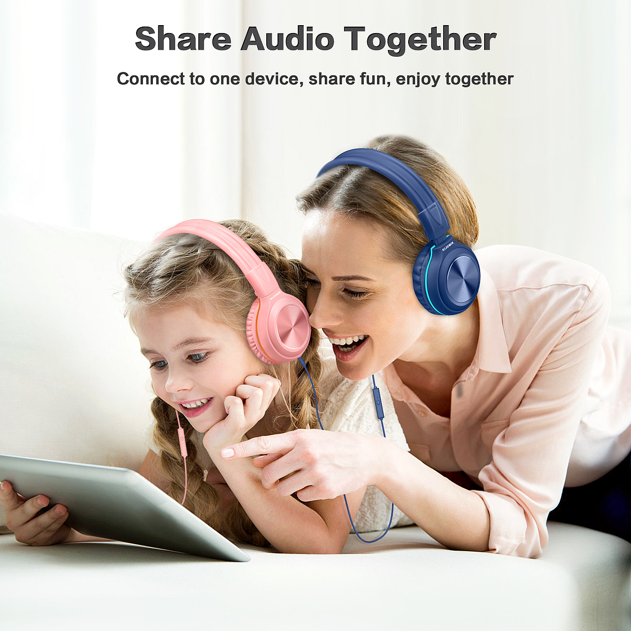 亚马逊儿童有线耳机listing图片独立站耳机主图