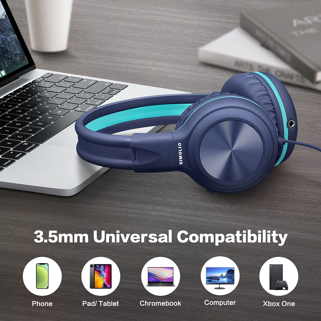 亚马逊儿童有线耳机listing图片独立站耳机主图