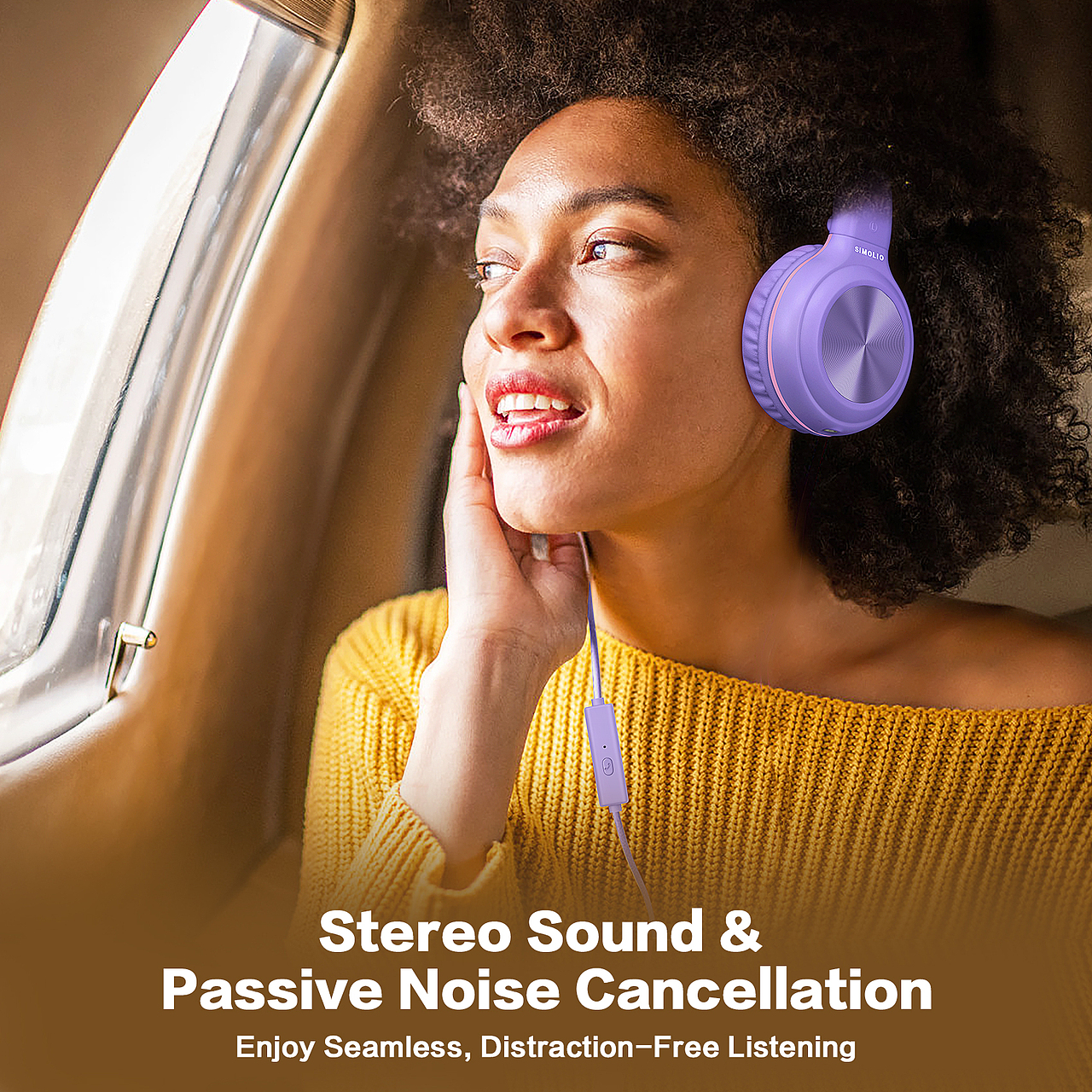 亚马逊儿童有线耳机listing图片独立站耳机主图