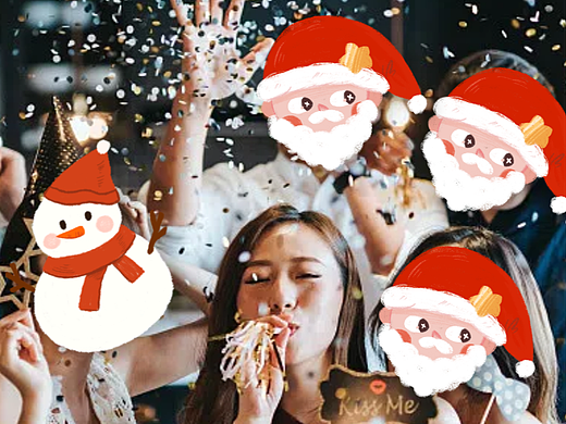 绘本扁平风-圣诞贴纸Xmas