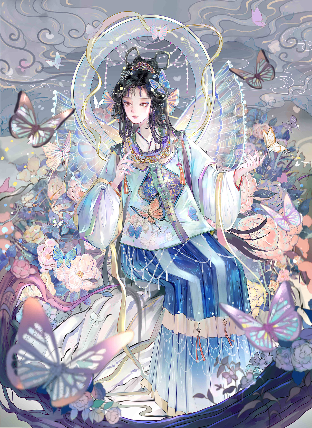 古风人物插画 万物有灵绘系列（一）（图ZMzgyODQ2OTg0） - 创作习作 - 站酷设计师埗合原创素材 - 站酷ZCOOL