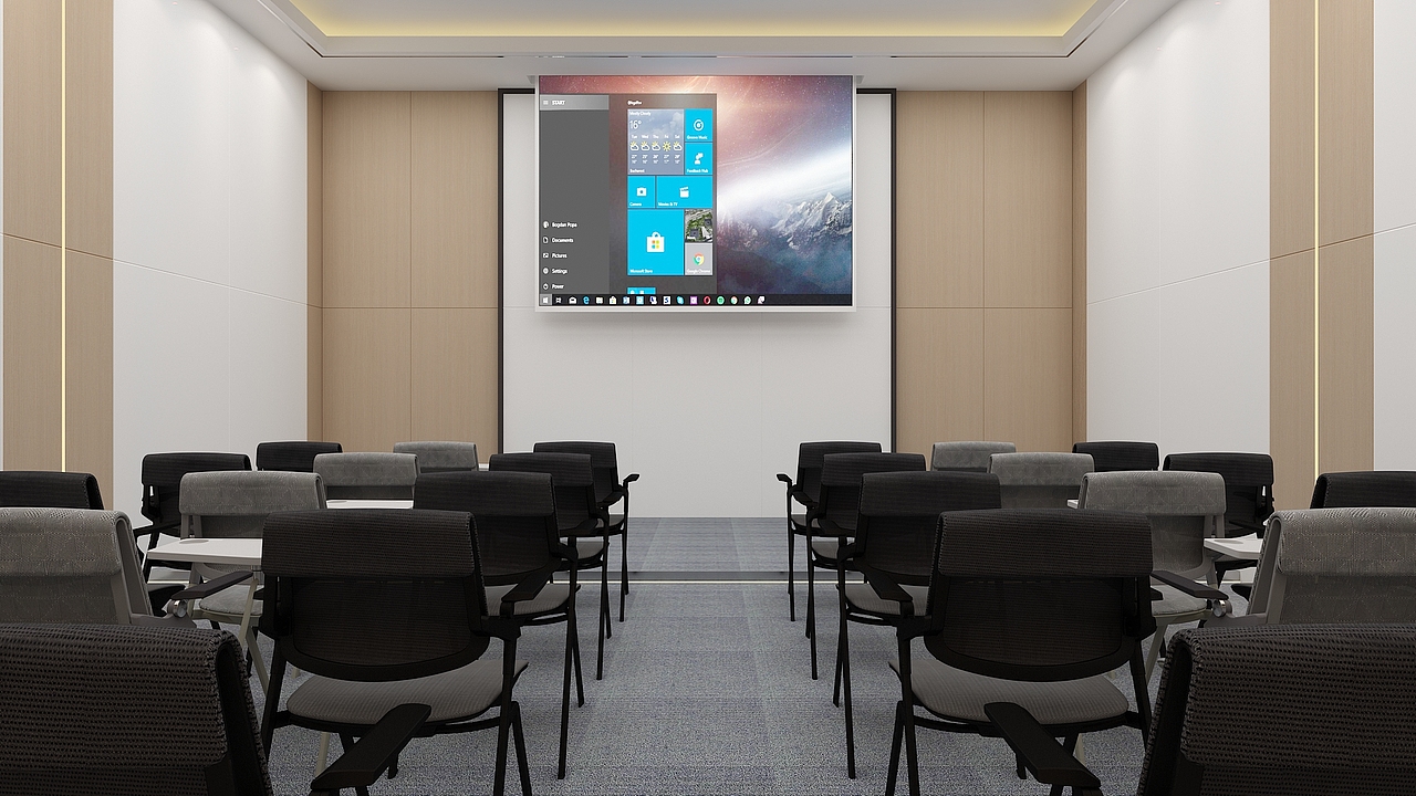 会议培训室设计3D效果图