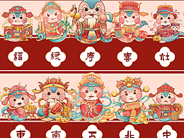 “小灵蛇”携众神贺岁|2025蛇年IP系列插画设计