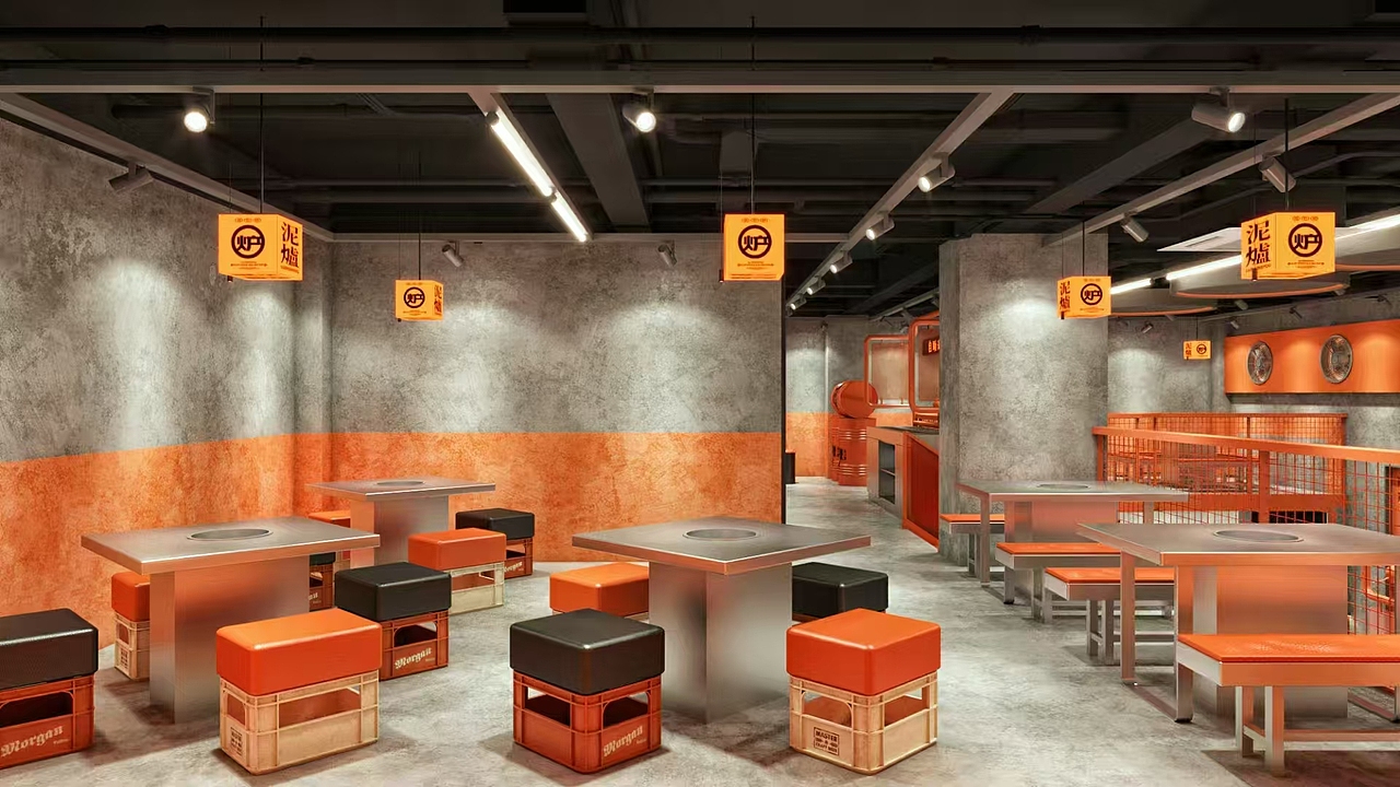 工业LOFT火锅店工厂（图ZMzgyODkwNTA4） - 酒店餐饮设计 - 站酷设计师夏天小可爱效果图原创素材 - 站酷ZCOOL