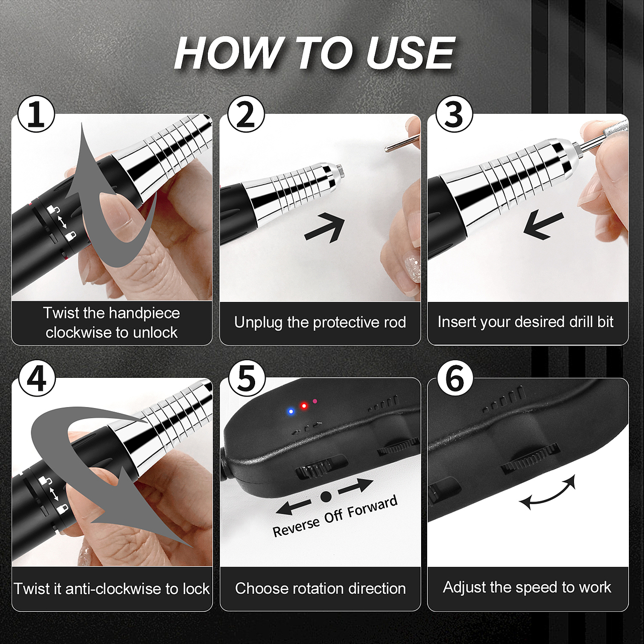 主附图A+:黑色磨甲器