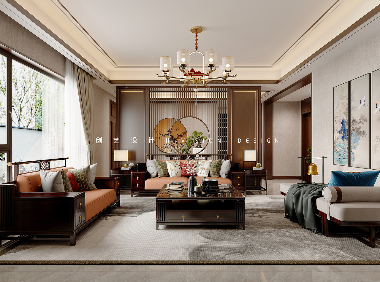 新中式自建房设计（图ZMzgyODk4Njky） - 家装设计 - 站酷设计师创艺设计003原创素材 - 站酷ZCOOL