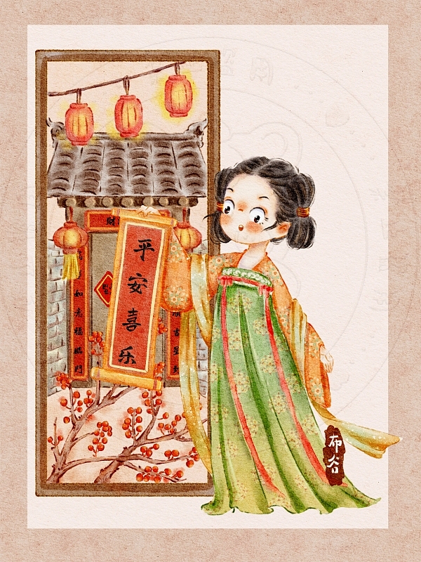 春节插画（图ZMzgyOTI3OTQ0） - 商业插画 - 站酷设计师木木王MMW原创素材 - 站酷ZCOOL