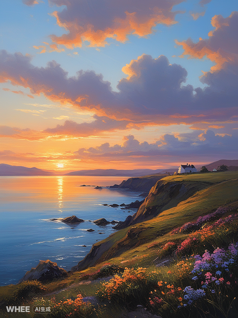 海边晚霞（图ZMzgyOTQ1NjQw） - AI作品 - 站酷设计师Z772909123原创素材 - 站酷ZCOOL