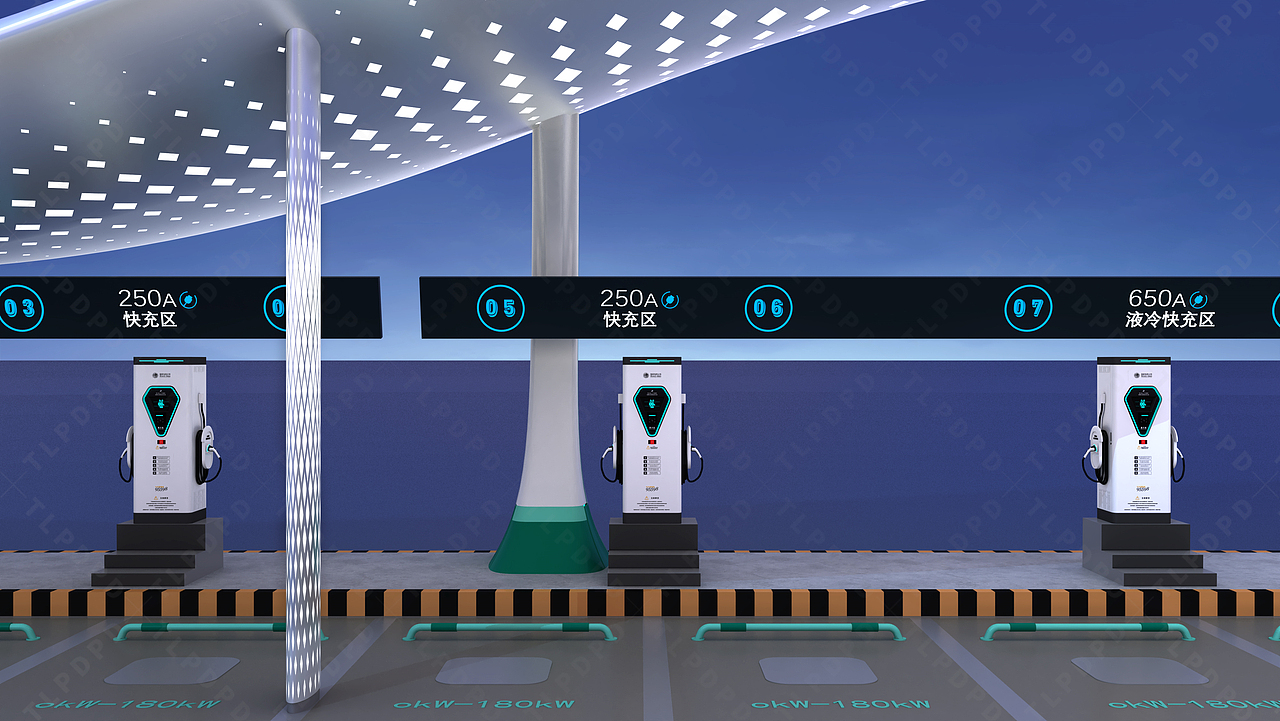 新能源充电站,新能源车充电站设计,新能源加油站设计（图ZMzgyOTQ3MTE2） - 建筑/空间 - 站酷设计师美陈设计师原创素材 - 站酷ZCOOL