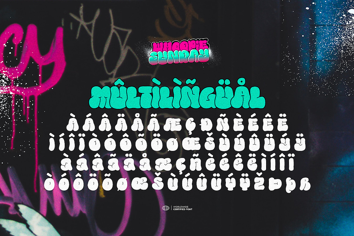 潮流街头嘻哈街舞说唱涂鸦手绘海报封面标题英文字体