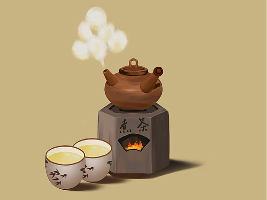 插畫物件練習(xí)-煮茶（個(gè)人主頁-ZNzEwOTQxNTI=） - 創(chuàng)作習(xí)作 - 站酷設(shè)計(jì)師namucuodeyu原創(chuàng)素材 - 站酷ZCOOL
