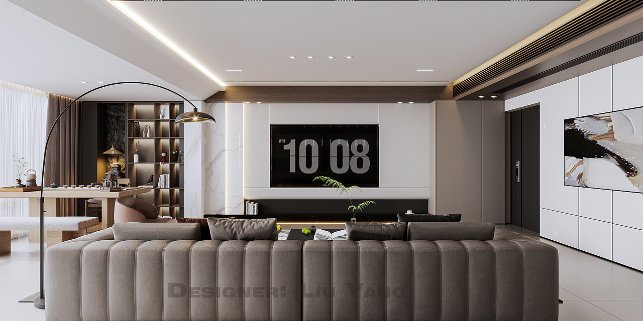 恒大雅苑305㎡-轻奢风（图ZMzgyOTcxMjYw） - 家装设计 - 站酷设计师空间设计师刘洋原创素材 - 站酷ZCOOL