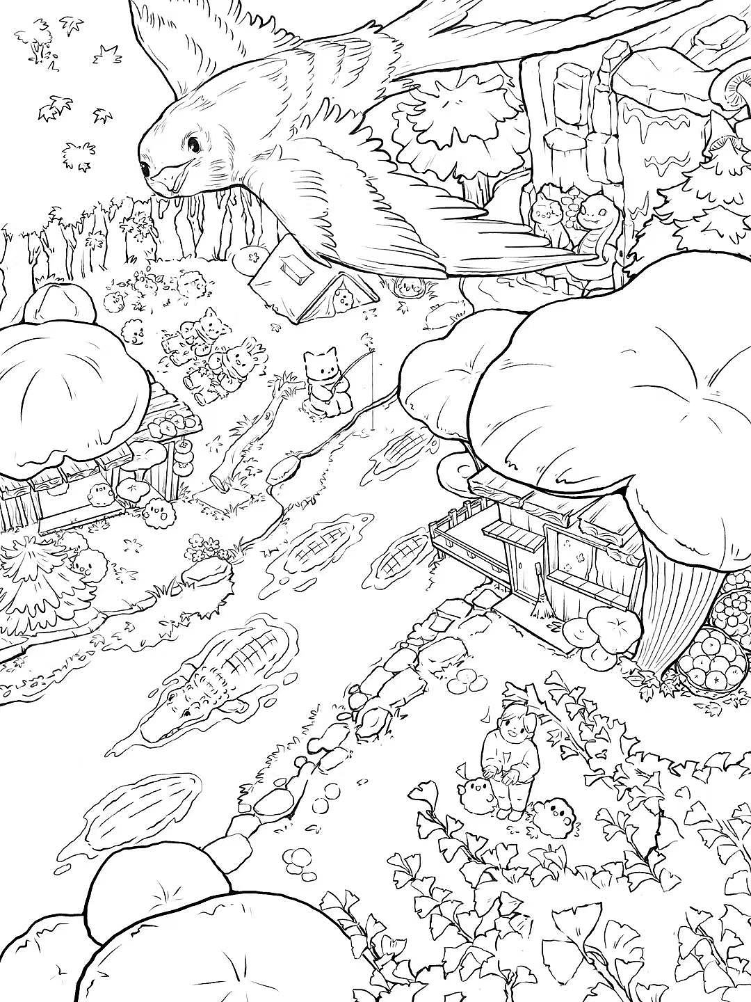 迷路森林的秋天（图ZMzgyOTgwNTUy） - 商业插画 - 站酷设计师六曲原创素材 - 站酷ZCOOL