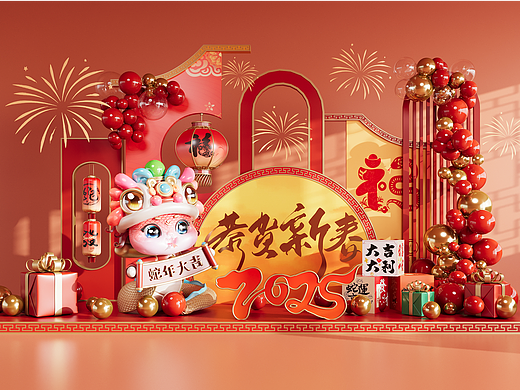 2025年元旦美陈，2025年春节美陈，2025年变装美陈