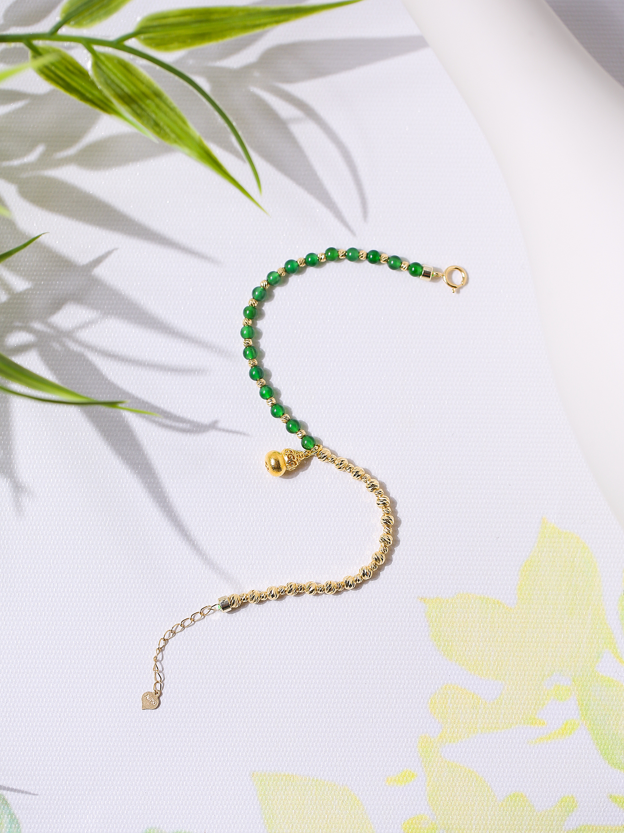 祖母绿18k金手镯